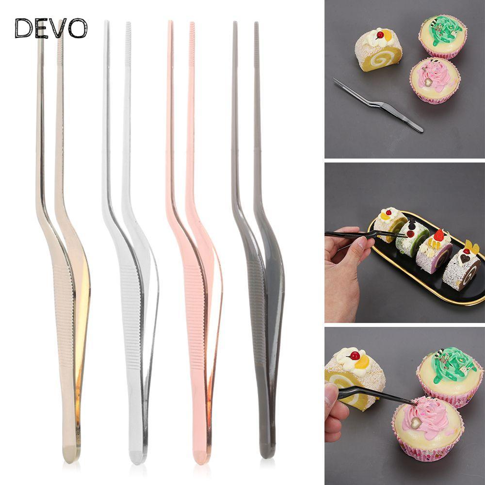 DEVO อาหารปากคีบเสิร์ฟการนําเสนอเชฟสแตนเลส