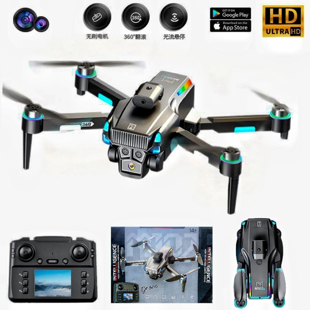 M107 พร้อมหน้าจอถ่ายภาพทางอากาศ Drone มอเตอร์ไร้แปรง Photocurrent ตําแหน่ง HD อายุการใช้งานแบตเตอรี่ยาวนาน Quadcopter