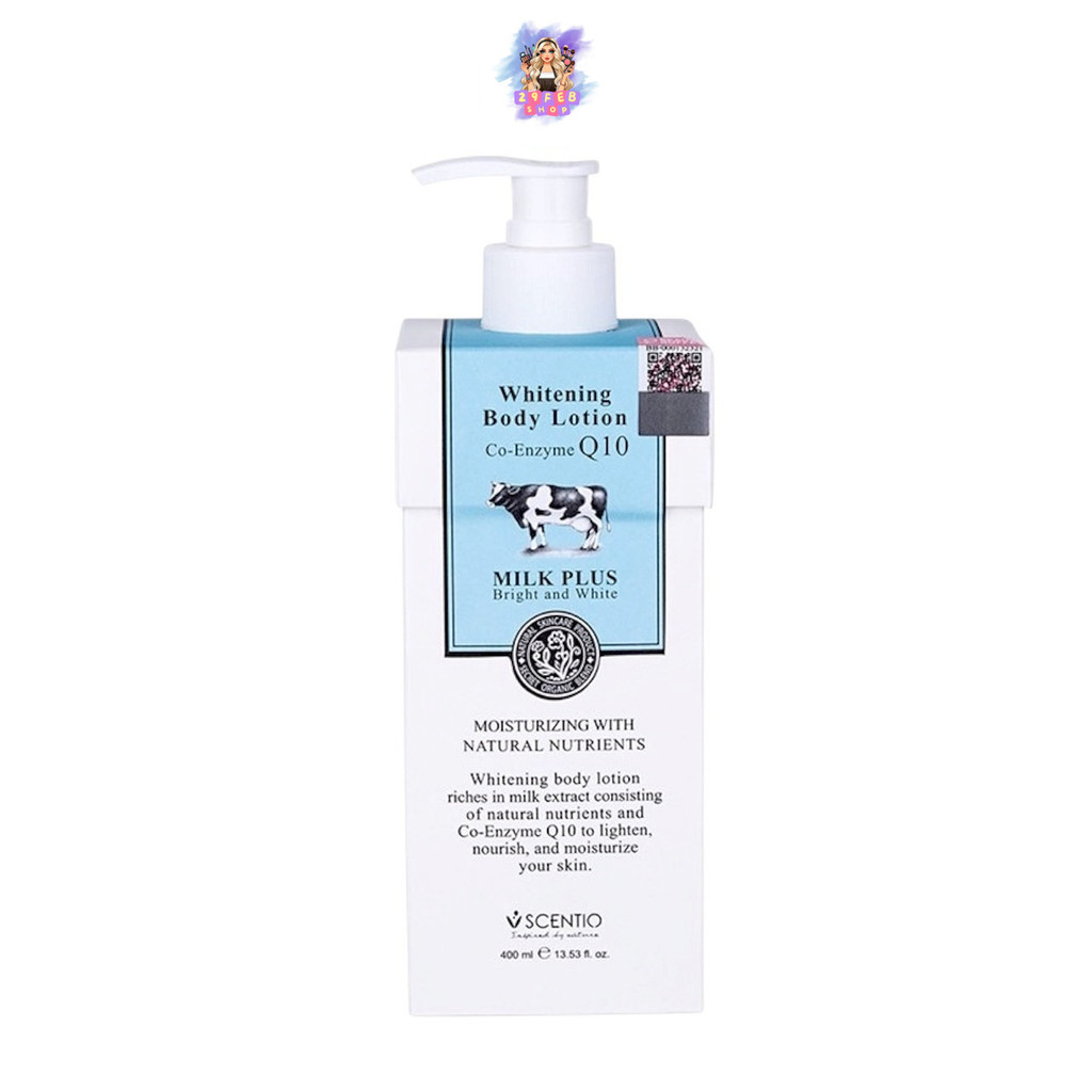 ❤️❤️ โลชั่นน้ำนม บิ้วตี้ บุฟเฟ่ต์ BEAUTY BUFFET SCENTIO MILK PLUS WHITENING BODY LOTION 400 m 💓