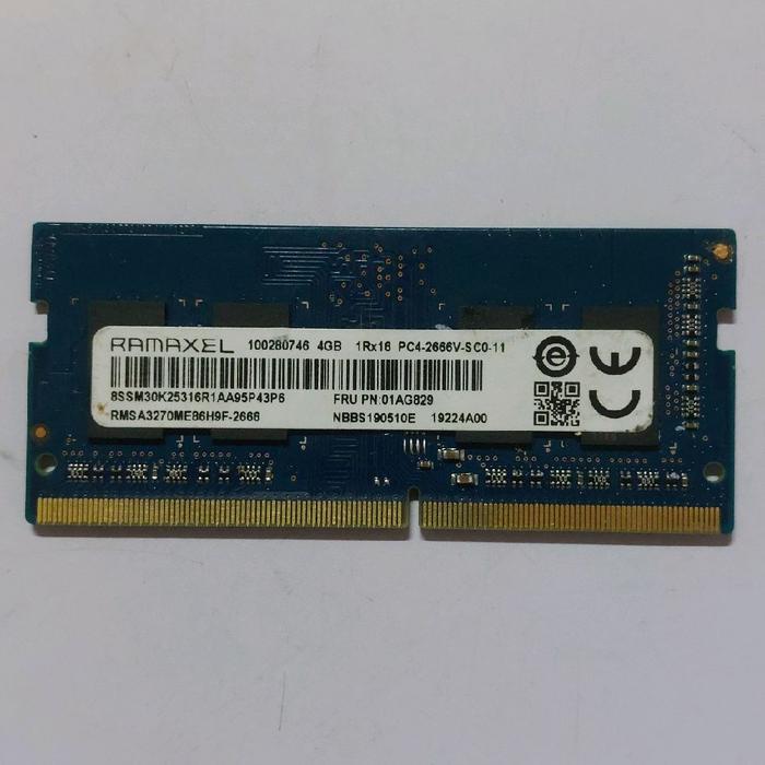 SODIMM RAM LAPTOP DDR4 4GB PC4-2666V 2666Mhz RAMAXEL ORIGINAL
