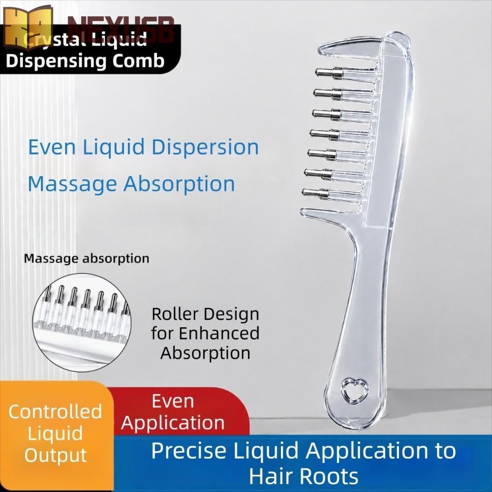 NEXUSBEAM Mini Portable Head Applicator, Multi-Function Scalp Nourish Hair Firming Applicator, ทนทาน Hair Care Anti-Static Anti-Frizz Massage Guide Liquid Comb ในครัวเรือน
