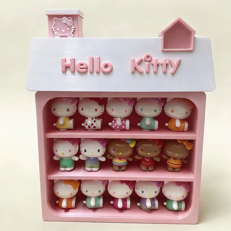 HelloKitty Summer Skittles Cute Granules Small House Display Rack Shelf