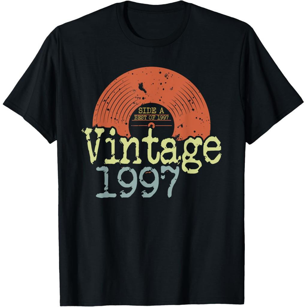 เสื้อยืดวันเกิดลายแผ่นเสียงวินเทจ Best Of 1997 ผลิตปี 1997