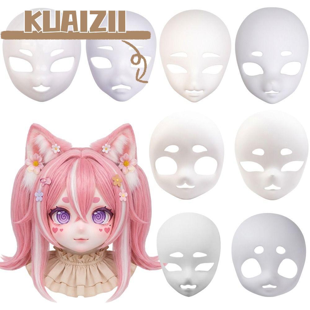 KUAIZII Kigurumi ฐาน Beast Skull, สัตว์พลาสติกหัวแมว Skull, DIY คอสเพลย์ Furry อะนิเมะปาร์ตี้