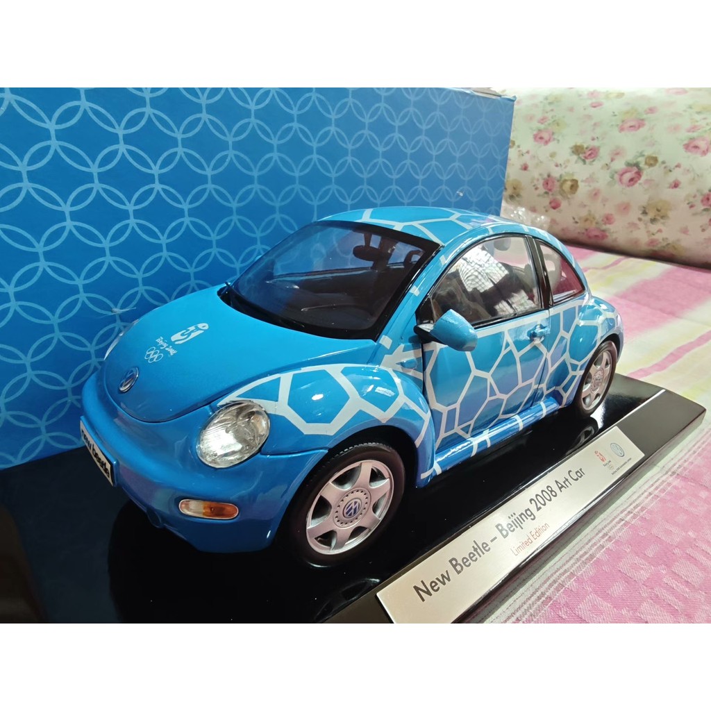 ขายออกจากการพิมพ์ 1: 18 Beetle Beijing 2008 Art Alloy Car Model (รุ่น Water Cube),