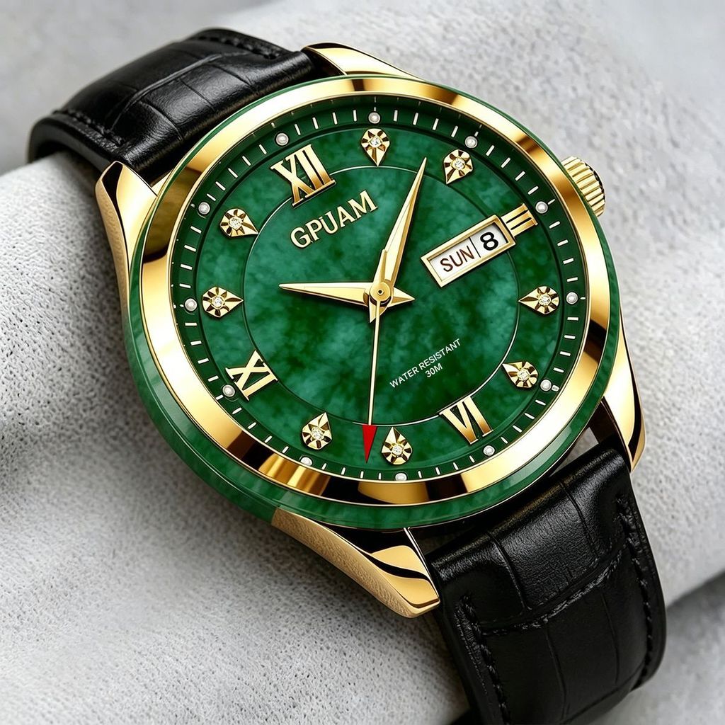 ผู้ขายแนะนําสินค้าดี!!Jade Swiss Automatic Movement Watch ปฏิทินเรืองแสงกันน้ํา Tourbillon20260713