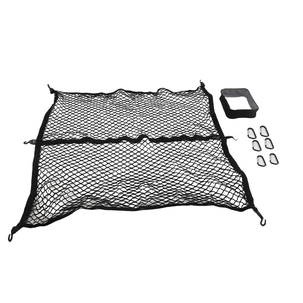Shopp Cargo Net Secure Fixing Stretch จาก 3.9 X 3.9ft ถึง 6.9ft Elastic กระเป๋าเดินทางตาข่าย 6 คลิปส