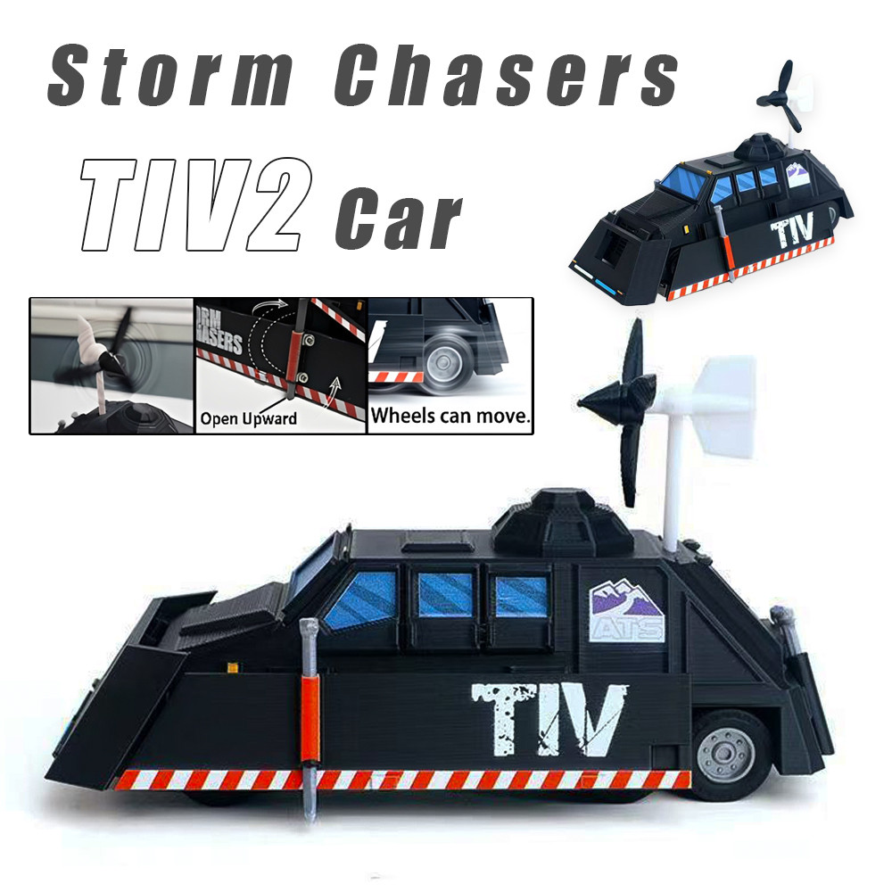 Delta Force TIV2 Storm Chaser รถ 3D พิมพ์รุ่น Movable Tornado Intercept ยานพาหนะ DIY ของเล่นของขวัญ
