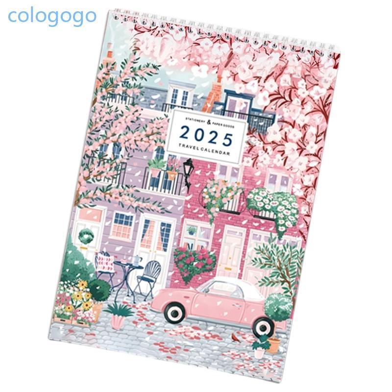 COLO 2025 Travel Journey Wall Calendar ปฏิทินรายเดือน Planner 01 2025 ถึง 12 2025