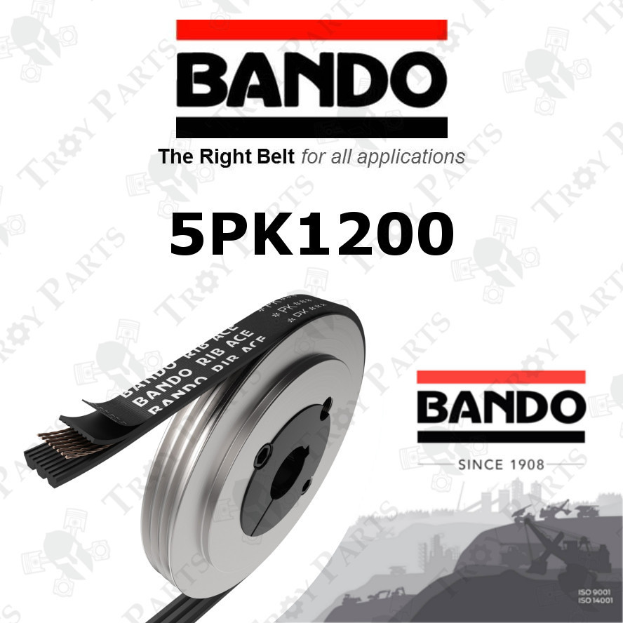 (1 ชิ้น) Bando Ribstar Rib Serpentine พัดลมเข็มขัด 5PK1200 สําหรับ Ford Telstar V6 Mazda 626 I4