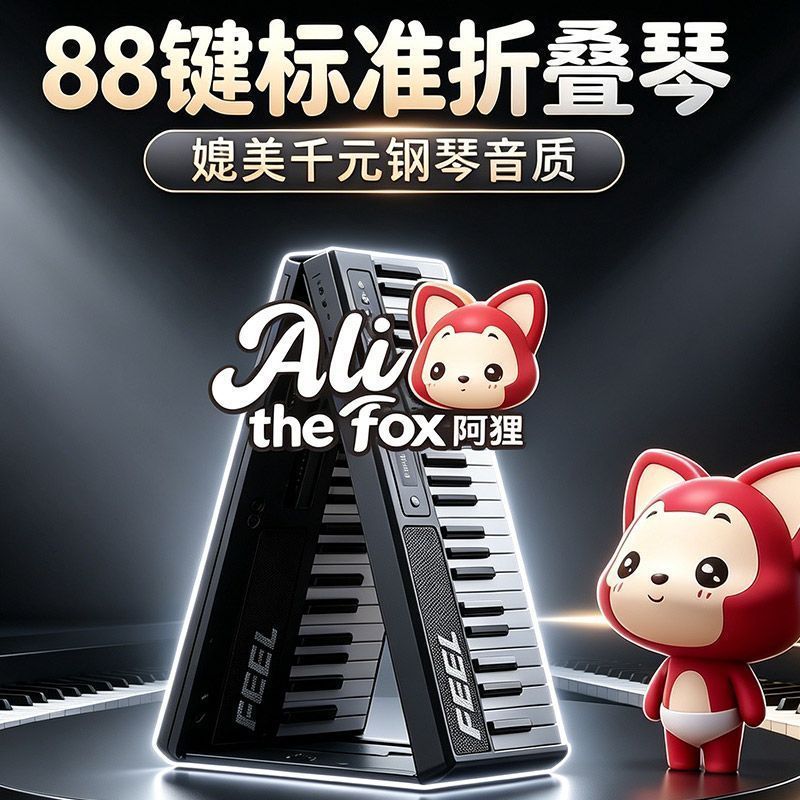 Ali 88-Key Folding Strength Key คีย์บอร์ดอิเล็กทรอนิกส์อัจฉริยะเหมาะสําหรับผู้เริ่มต้นสําหรับผู้ใหญ่