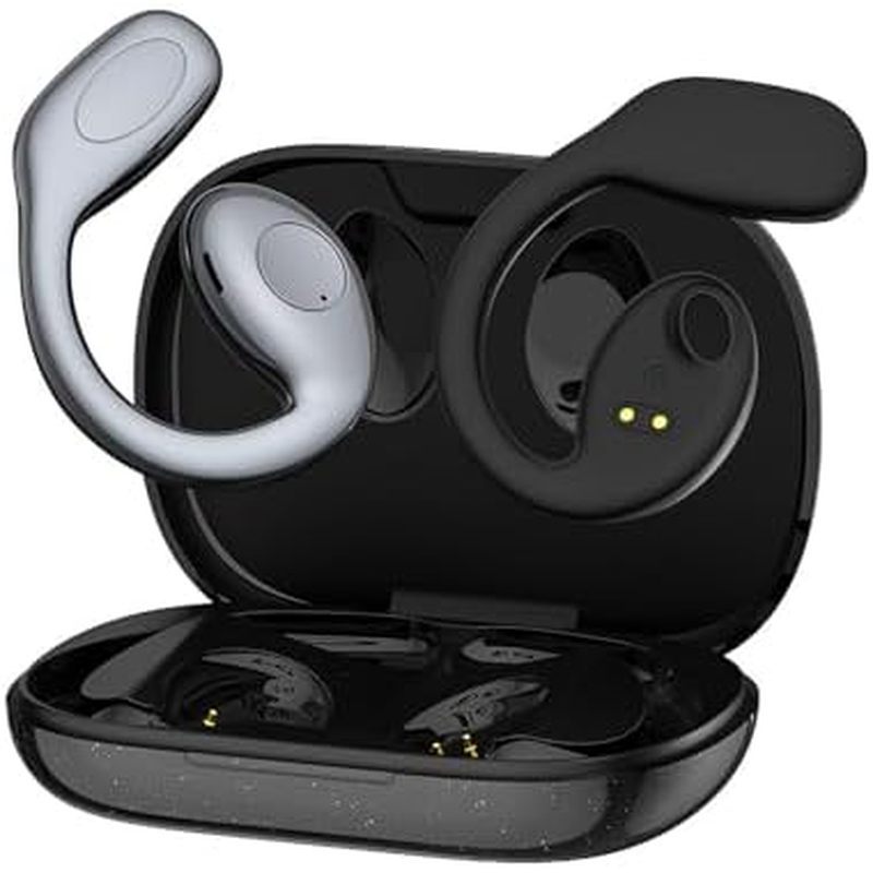 Xmenha หูฟังเปิดหูไร้สาย Bone Conduction หูฟังชุดหูฟังพร้อมตะขอหู Bone Conducting Induction หูฟังหูฟ