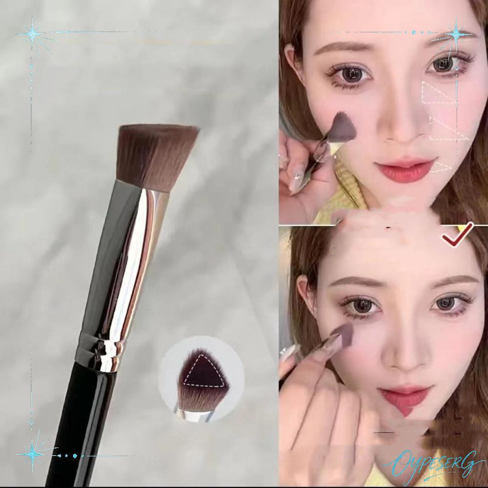OYPESERG แปรงไฮไลท์, รูปร่างจมูกสดใสภายใต้แปรงแต่งหน้าตา, แปรงรองพื้นสามเหลี่ยมมุมผู้หญิง