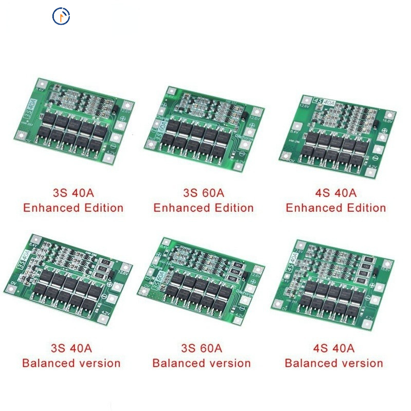 3S/4S 40A 60A Li-ion แบตเตอรี่ลิเธียม Charger Protection Board 18650 BMS สําหรับเจาะมอเตอร์