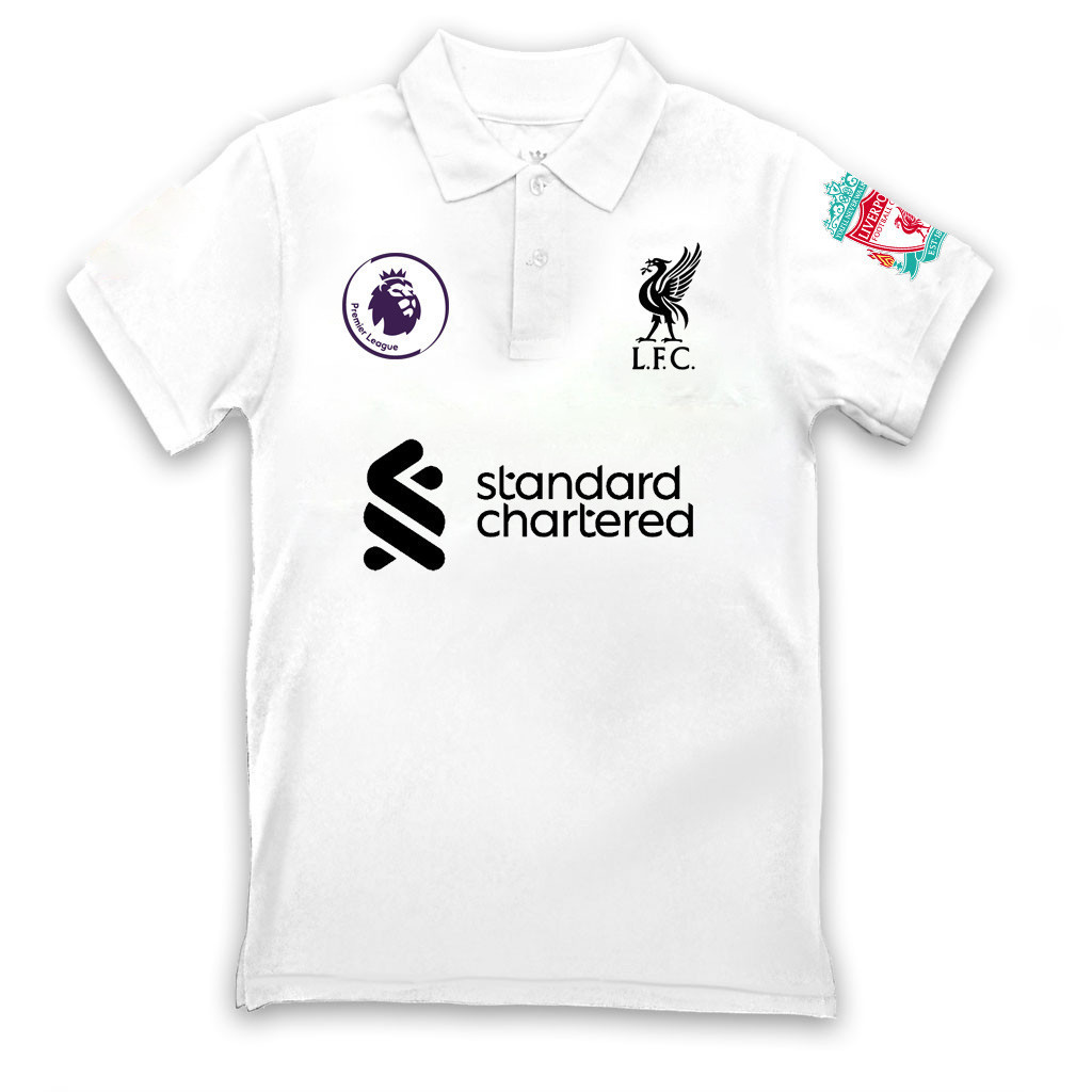 LiverpoolFc Men's Polo Shirt  Printed Football Breathable Polo Shirt Men's Outdoor Sports Shirt Polo