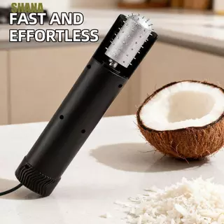 SHANA เครื่องขูดเนื้อมะพร้าวไฟฟ้า, เครื่องขูดมะพร้าวแบบหมุนได้ Anti-Splash, สะดวกที่มีประสิทธิภาพ UK US EU ปลอดภัยเครื่องมือกําจัดเนื้อมะพร้าวใช้ในครัว