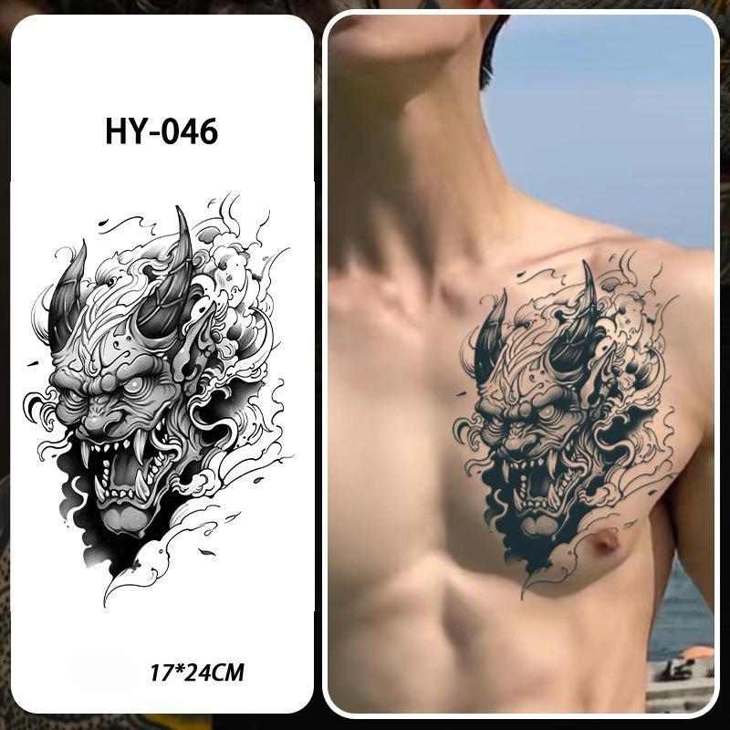 Prajna Warrior Dragon Magic Tattoo สติ๊กเกอร์รอยสักชั่วคราวกันน้ําผู้ชายติดทนนาน 1-2 สัปดาห์สักปลอมกึ่งถาวรที่สมจริง