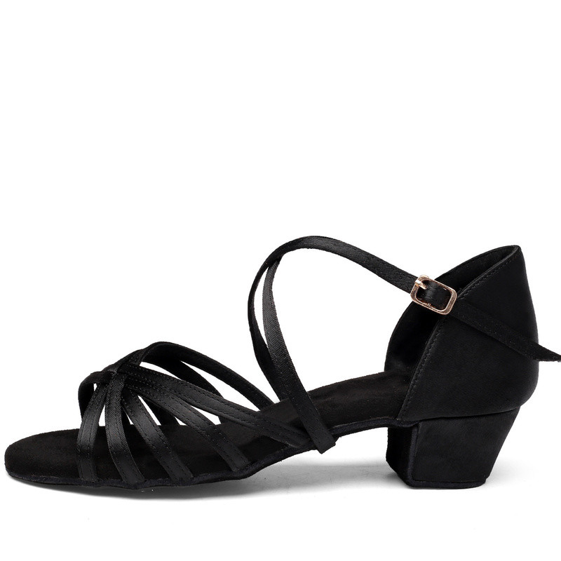 女儿童,恰恰国标舞初学者* ,软底3.5分跟四季拉丁舞鞋Latin dance high heels for women, mid high heels for women, modern squar