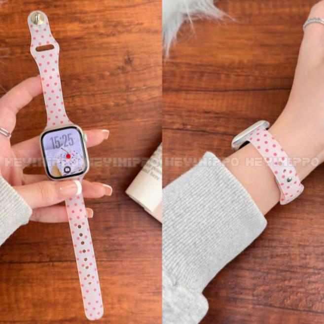 สายรัดลายจุดเจลลี่เหมาะสําหรับ ฉันดู 11/10/9/8/7/6/5/4/3/2/1 สายรัดระบายอากาศแบบบางเหมาะสําหรับ ฉันดู 49/46/45/44/42/41/40/438มม