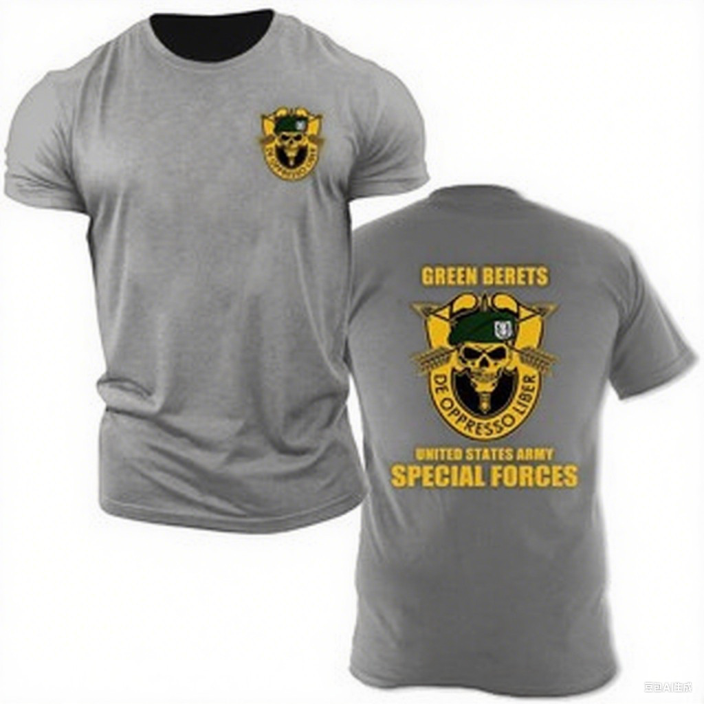 US Army Green Ranger Special Forces Front Back Print Men T-Shirt XS-5XL