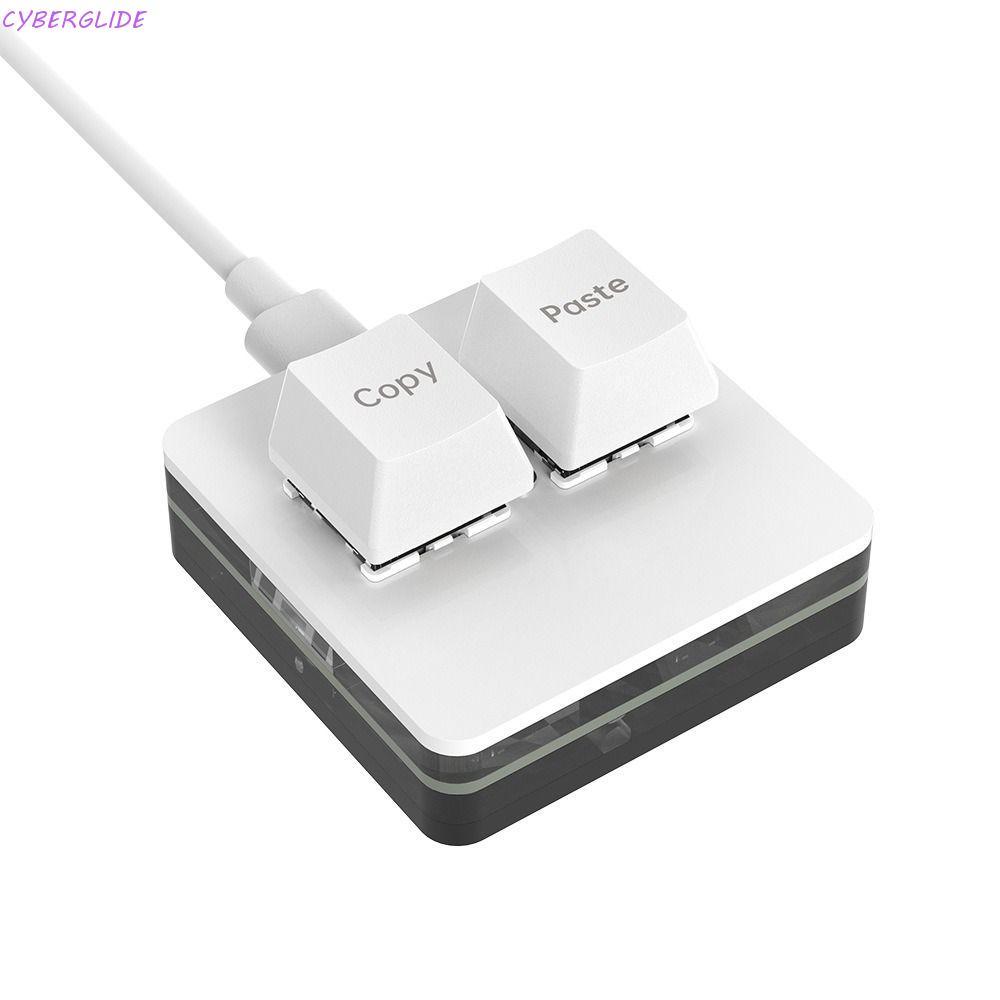 CYBERGLIDE Copy Paste Keypad,อะคริลิคสีแดงสวิทช์ที่กําหนดเองมินิ2ปุ่มกด,อุปกรณ์เสริมปุ่มกดมินิความสว