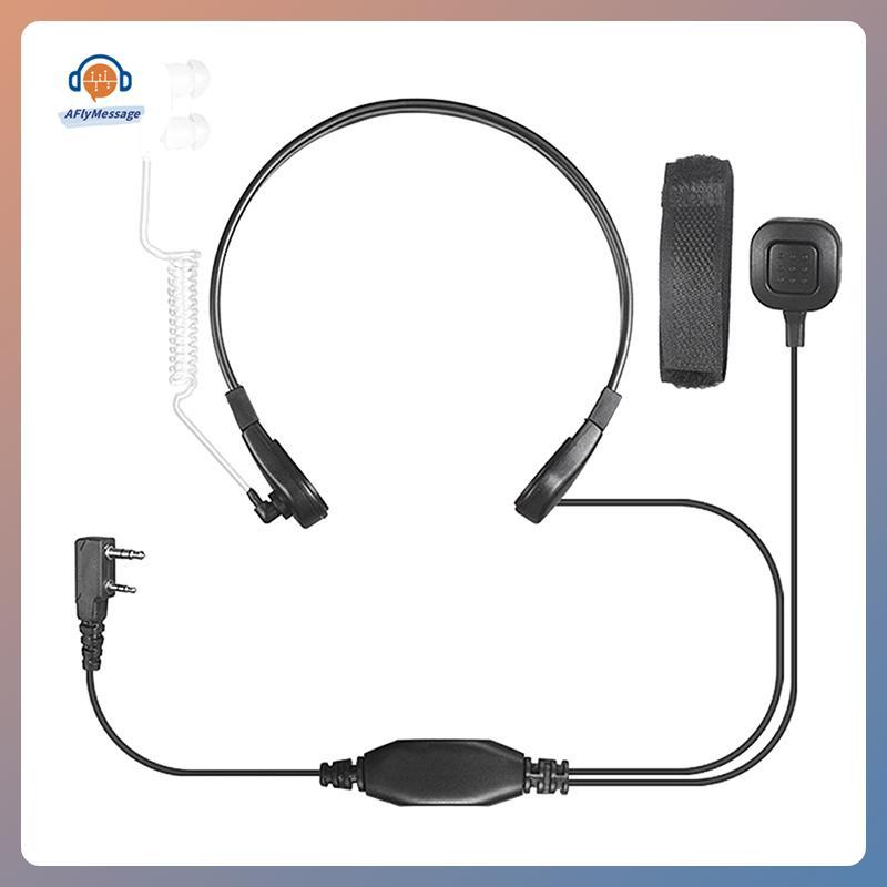 AFl คอไมโครโฟนชุดหูฟัง PTT คอไมโครโฟน Covert Acoustic Tube Earpiece ชุดหูฟัง MIC วิทยุอุปกรณ์เสริม C