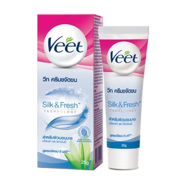 วีท ครีมขจัดขนสำหรับผิวบอบบาง Veet Hair Removal Cream Sensitive Skin 25ml.