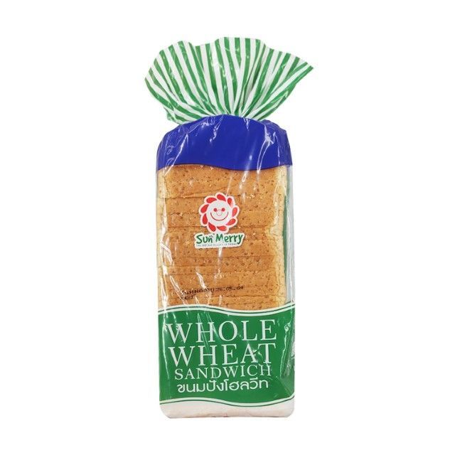 ซันเมอรี่ ขนมปังโฮลวีต Sun Merry Whole Wheat Bread 500g.