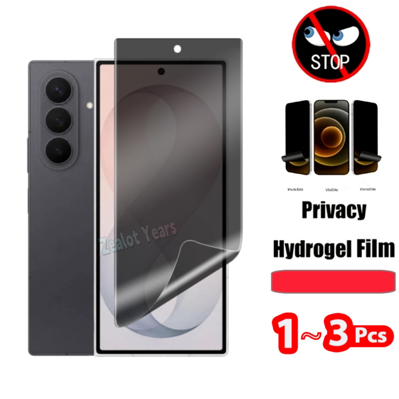 ป้องกันหน้าจอฟิล์มนุ่มสําหรับ Samsung Galaxy Z พับ 8 Ultra 5G Z Fold8 Fold7 Fold6 Anti Privacy Hydrogel Film ไม่ใช่แก้วลายนิ้วมือปลดล็อคไม่รองรับ