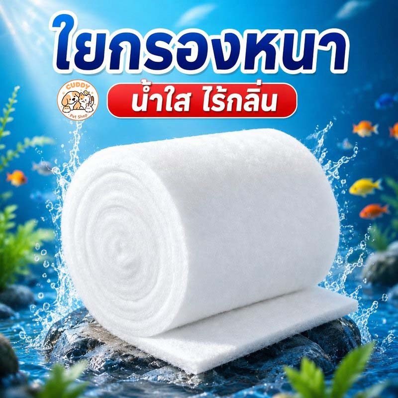 ใยกรองตู้ปลา ใยแก้วกรอง แผ่นกรองน้ำตู้ปลาชนิดละเอียด ผ้าฝ้ายกรองหนา น้ำซึมผ่านได้อย่างราบรื่น ความปลอดภัยของวัสดุ