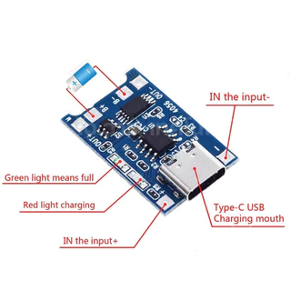 TP4056 โมดูลชาร์จแบตเตอรี่ 18650 1A พร้อมสาย Micro / Type-C Charging power module board ,18650 1A batterry โมดูลบอร์ด...