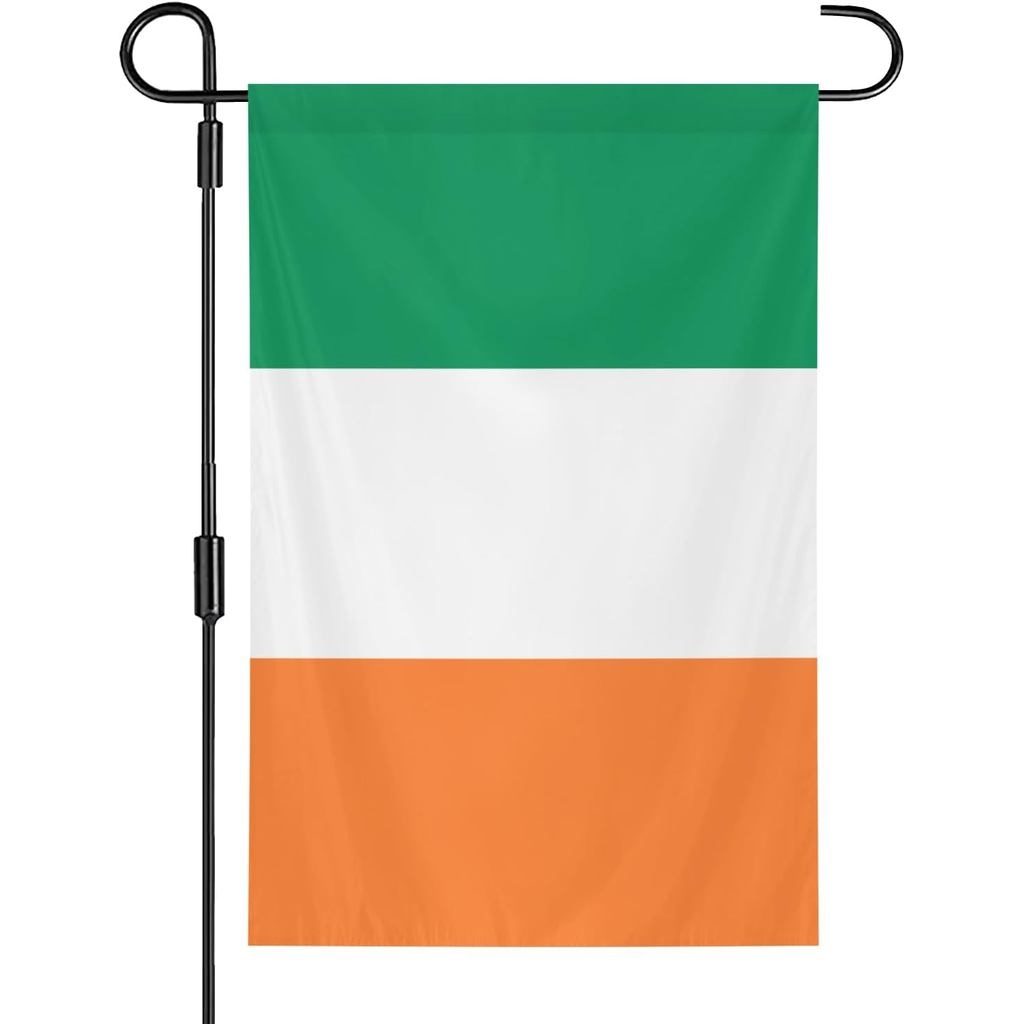 Ireland Garden Flag 12x18 นิ้วสองด้าน Vivid Color Ireland Flag ตกแต่งในร่มและกลางแจ้งสําหรับลาน สนาม