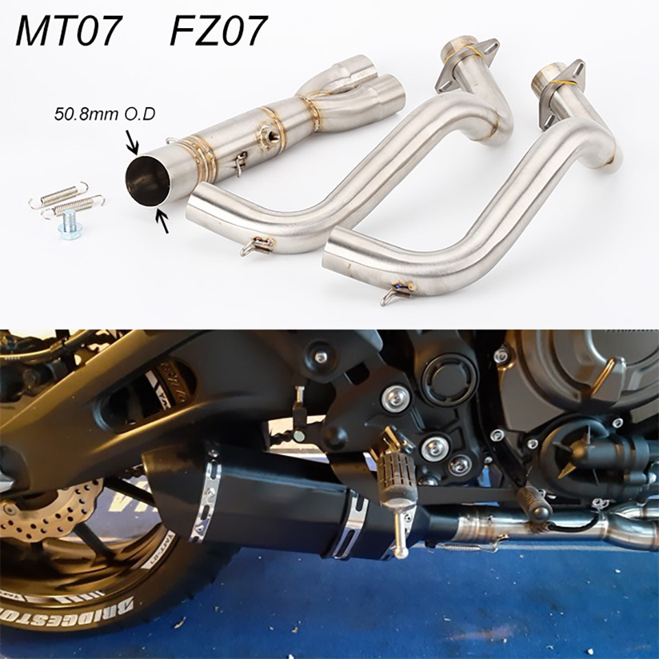 ท่อไอเสียรถจักรยานยนต์ดัดแปลงท่อด้านหน้า Fit สําหรับ YAMAHA TRACER 7/GT TRACER 700/GT MT-07 FZ-07 20