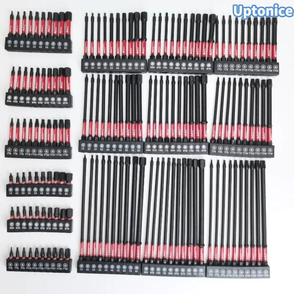 Uptonice ชุดดอกไขควง , ชุดหัว 25-150 มม.ความยาวผลกระทบไขควงบิต, Professional S2 เหล็ก Torx ไดรฟ์แม่เหล็ก Hex Shank ไขควง Bits ซ่อมทํางาน