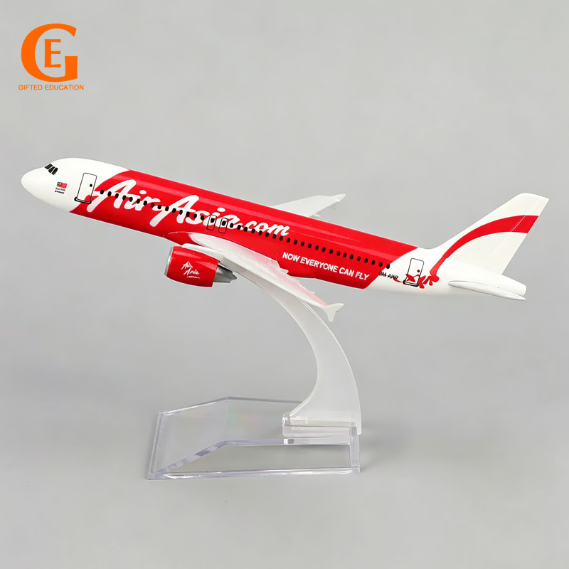 Air Asia Airbus 320 เครื่องบินรุ่นโลหะ Diecast A320 เครื่องบินโดยสารเครื่องของเล่นคอลเลกชันการบิน
