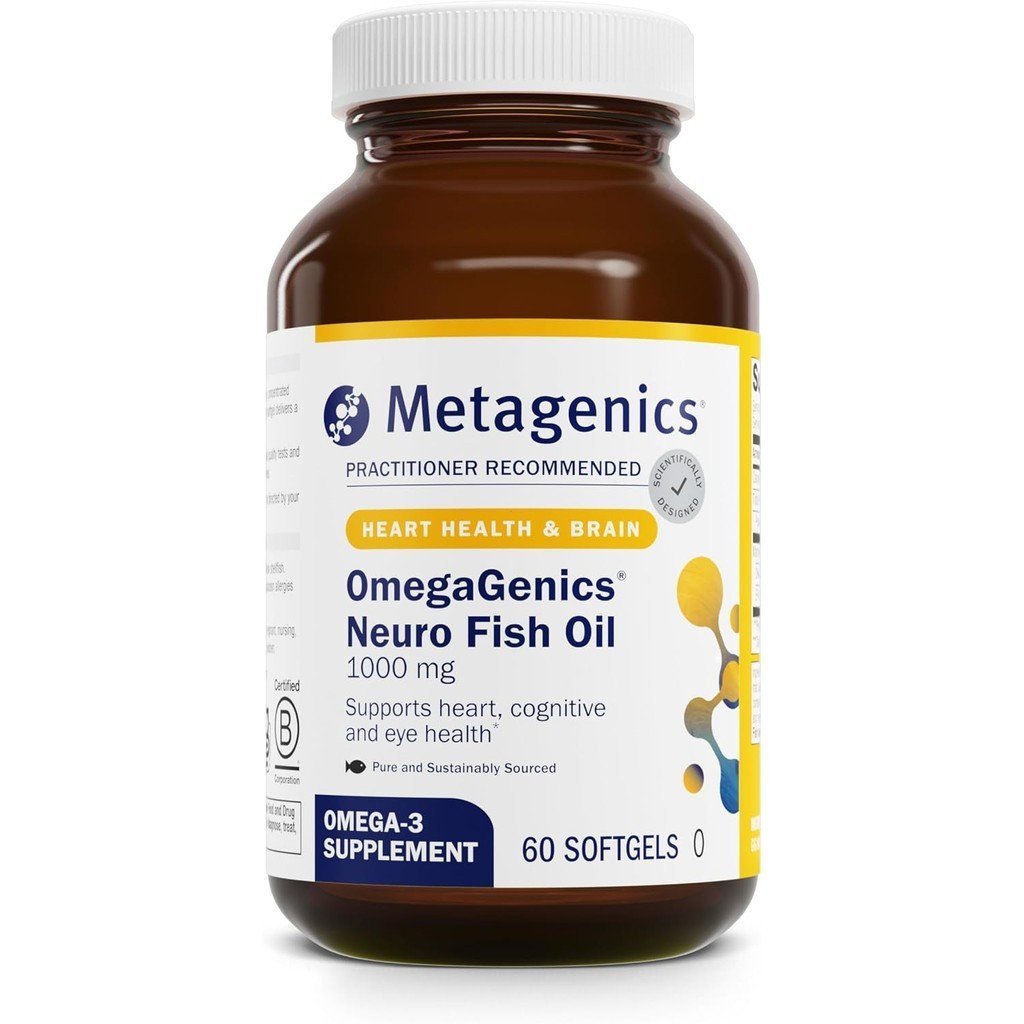 Metagenics OmegaGenics Neuro Fish Oil 1000 mg - 750 mg DHA - 250 mg EPA - High Potency - Brain & Hea
