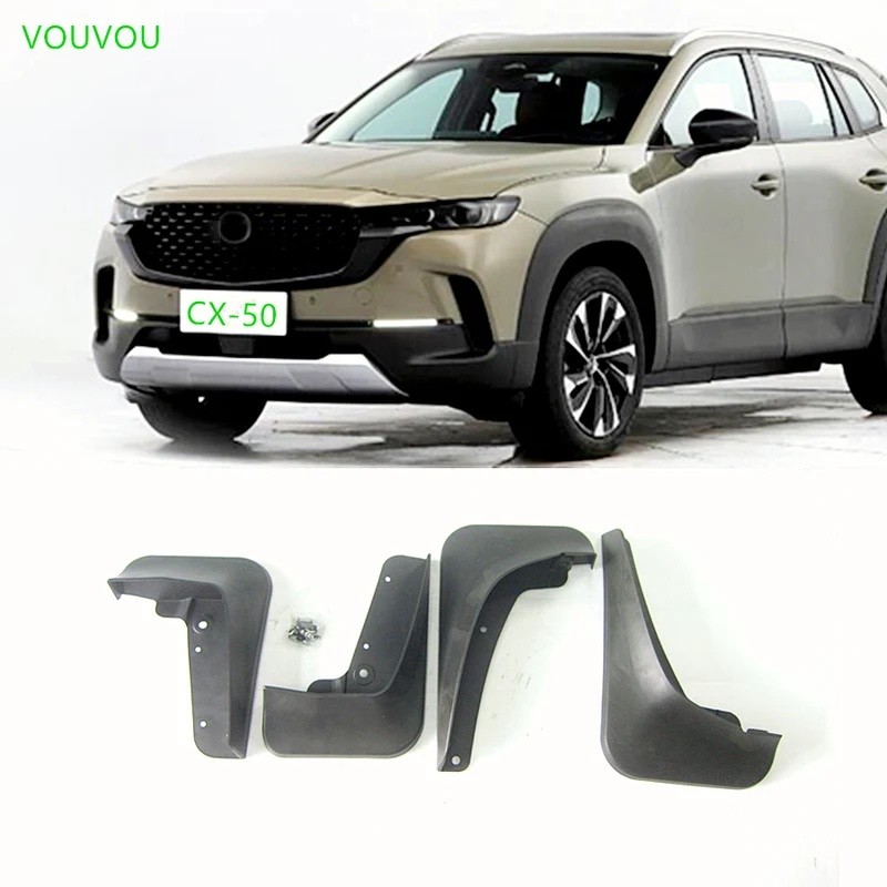 VOUVOU 1 ชุด 4 ชิ้นรถอุปกรณ์เสริม VC73-51-880 ล้อ mud guard splash สําหรับ Mazda CX-50 2023-2025