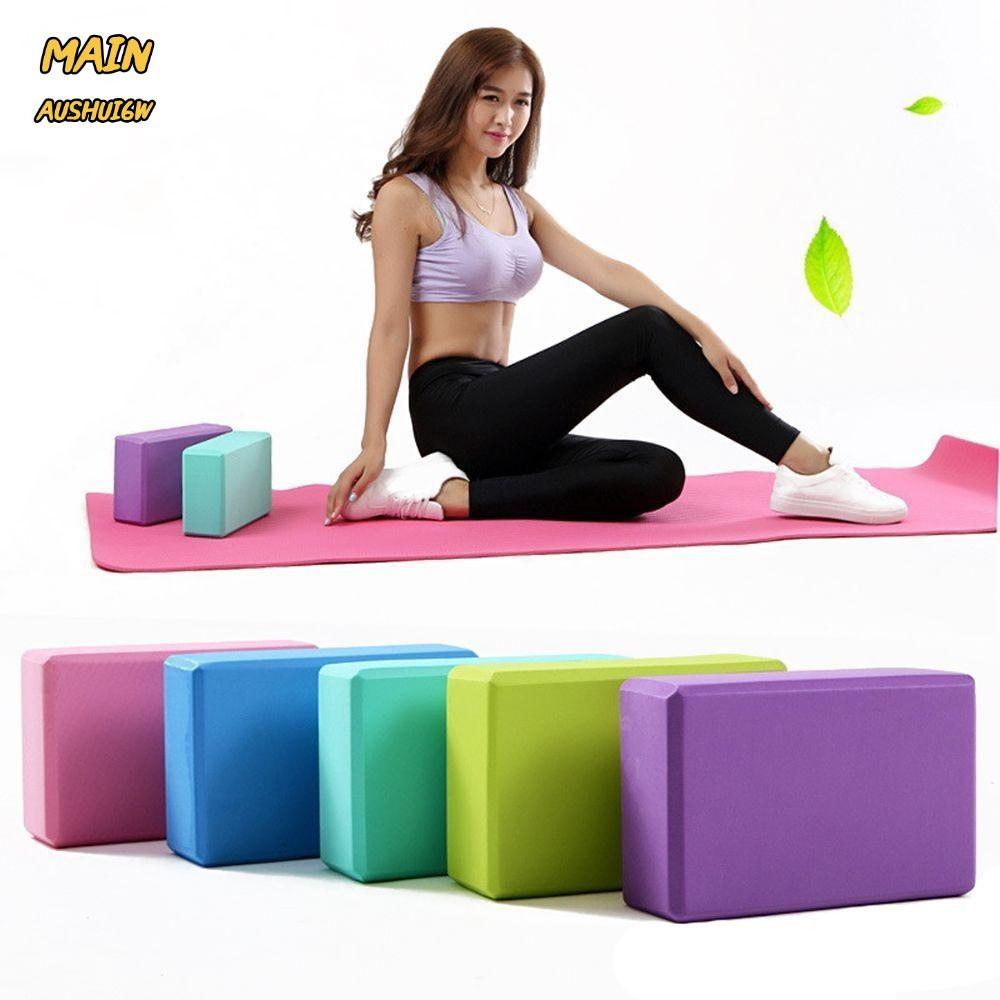 MAINAUSHUI6W บล็อกโยคะอิฐลื่น EVA Body Shaping Gym โฟม