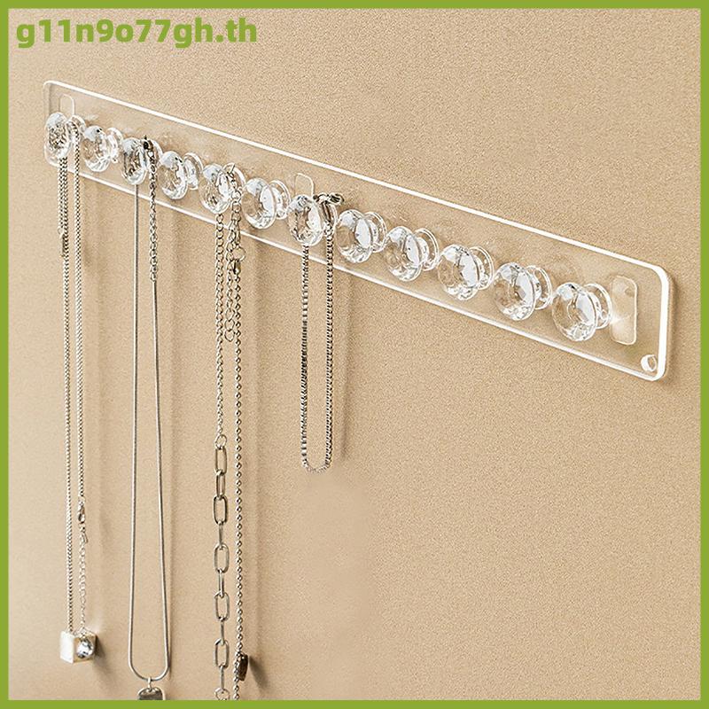 GNH 7/12ตะขอชั้นเก็บเครื่องประดับอะคริลิคใสสำหรับต่างหูสร้อยคอที่แขวนที่แขวนติดผนังแท่นวางจัดแสดง