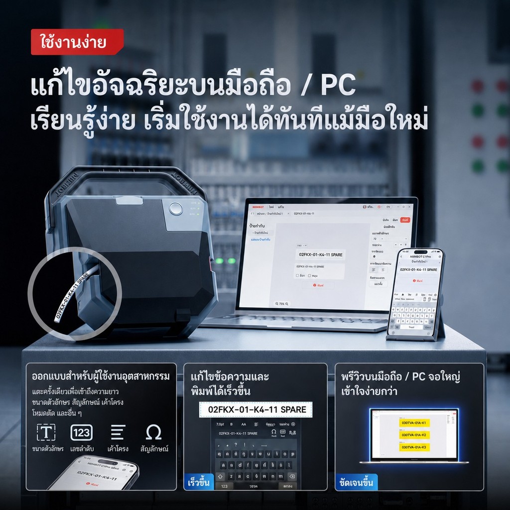 NIIMBOT طابعة أكمام كابلات وأنابيب انكماش C1 ‏300DPI — صورة 6