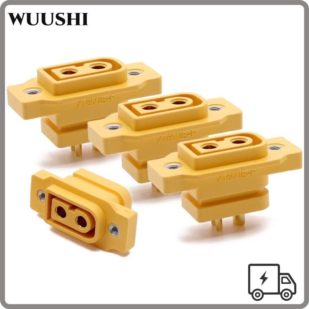 WUSHI XT90NE-F Connector, สีดําสีเหลือง 3.5 มม./4 มม.XT60NE-F ปลั๊ก, DC500V Gold Plated Amass Connec