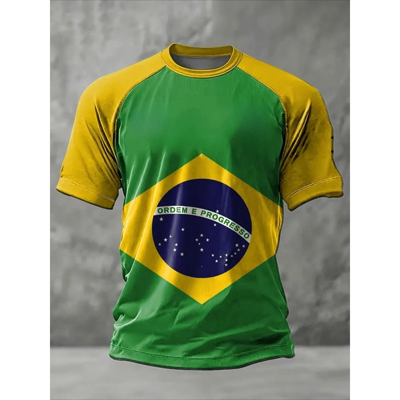 Brazilian Football T-Shirts for Men and Women. National Team Jerseys, Sports Shirts, Summer T-Shirts