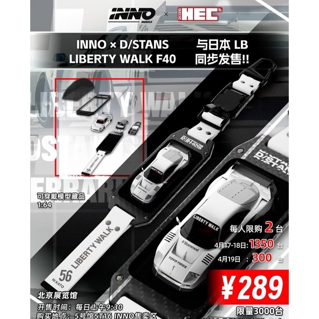 [สต๊อกพร้อม] 2026 Beijing HTE Model Exhibition Limited INNO+F40+Wearable Model {1: 64 Wearable Model