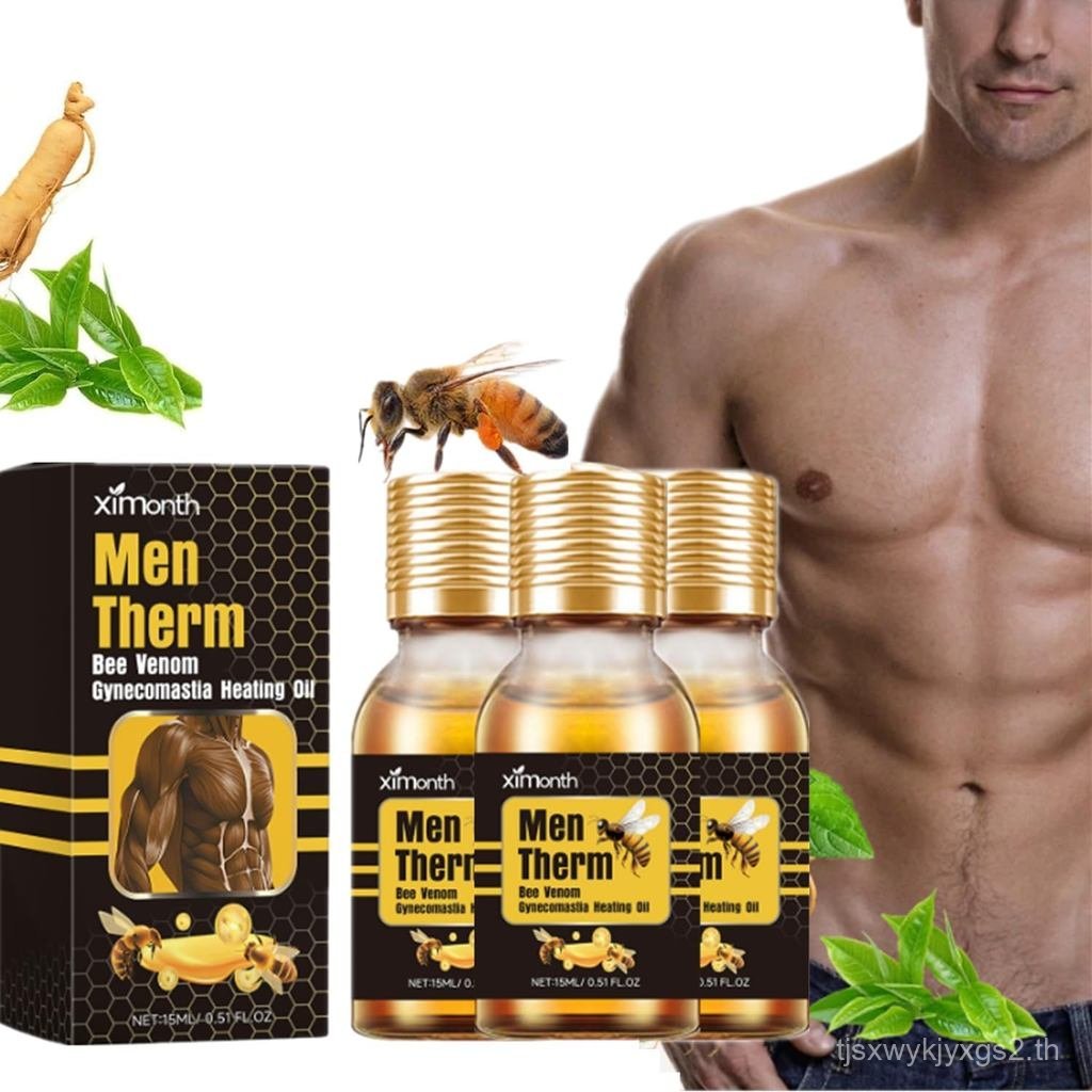 3 ชิ้นผู้ชาย Therm Bee Venom, กล้ามเนื้อหน้าอก Bee Venom Oil, ผู้ชายที่ดีที่สุด Therm Bee Venom Gyne