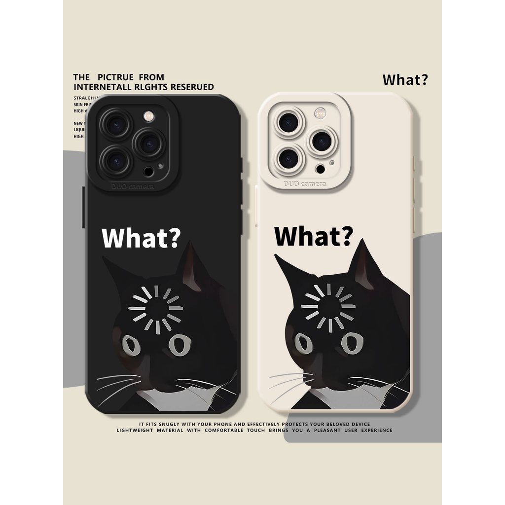 2026 สินค้าใหม่ Black Cat เหมาะสําหรับ 17 Shell iphone13 ซิลิโคนเหลว 15mate70pura8014 Redmi k80 Extr