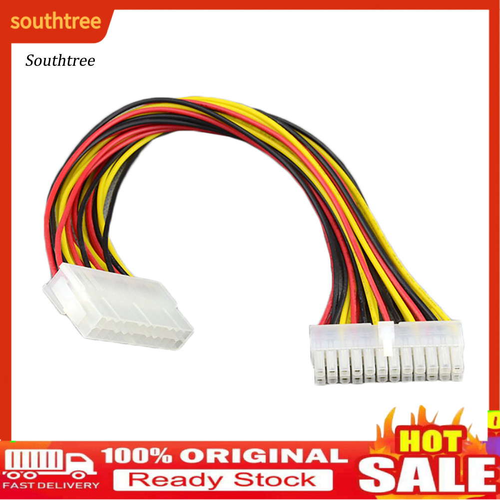 SOU_ 24Pin Male to 24Pin Female PC Power Adapter Extension Cable Connector