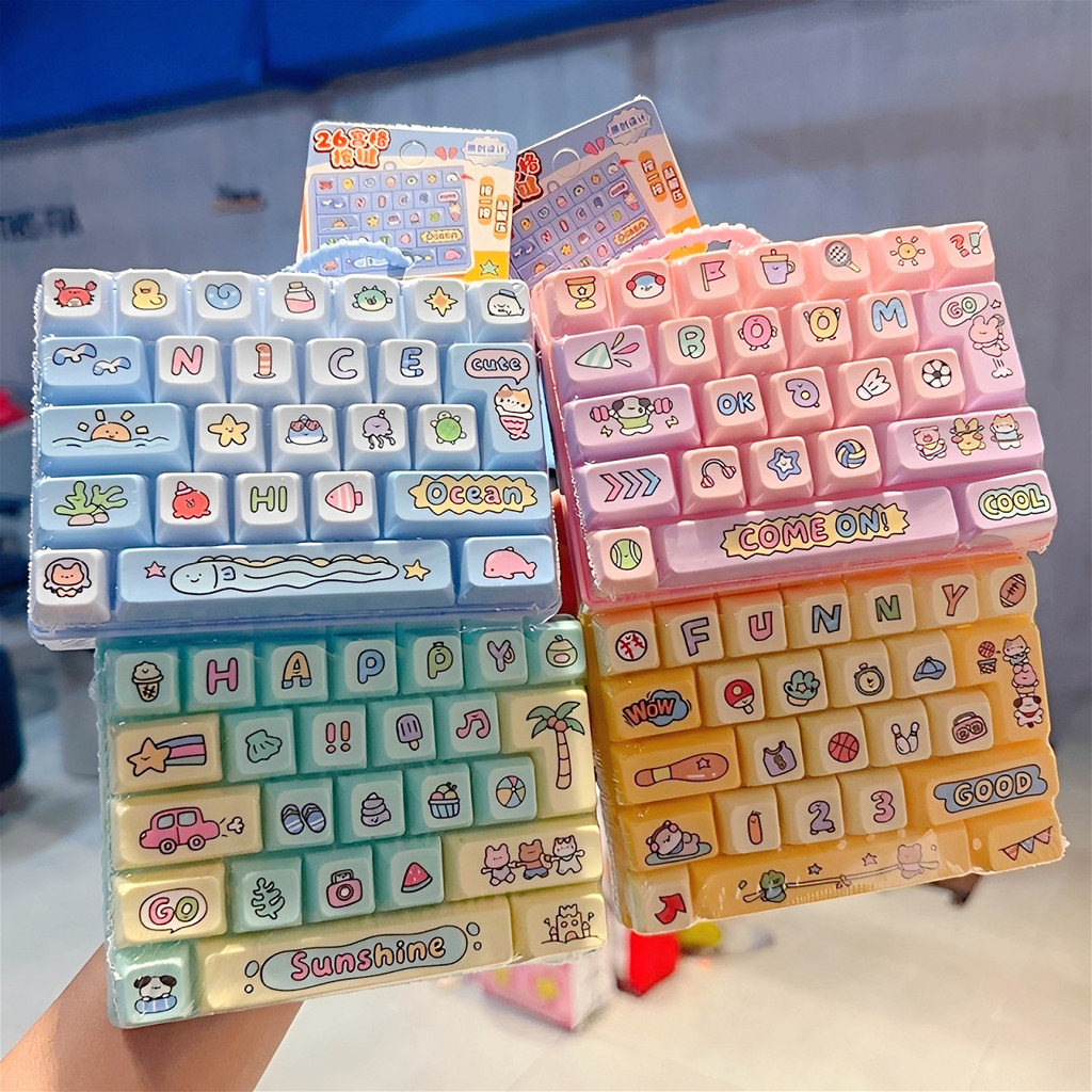 Happy Non Stop Keyboard Fidget ASMR Toy Pocket Handheld Press Toy Student Daily Relax Accessory