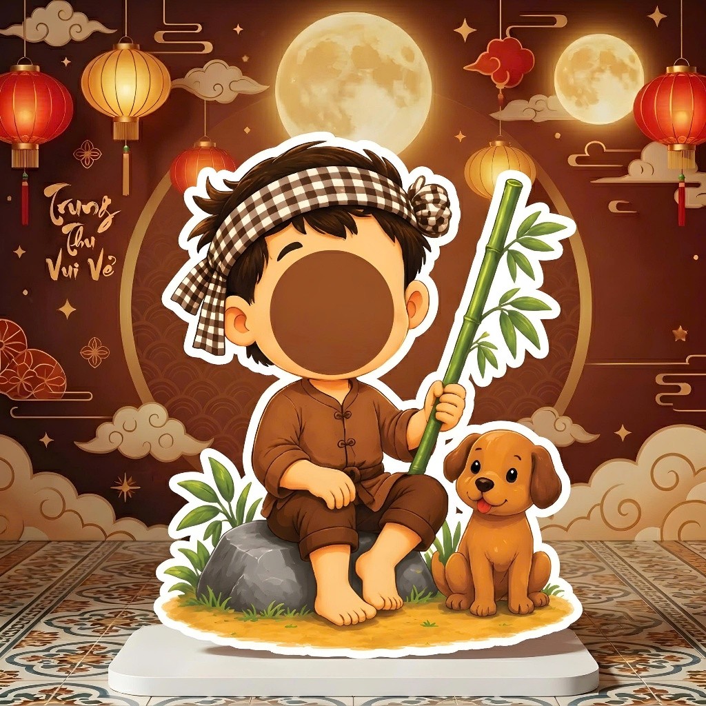 FACE-CUT STANDEE MODEL FOR CUTE PHOTOS – อุปกรณ์เสริม CHECK-PRINT สําหรับ EVENTS, MID-AUTUMN, SCHOOL