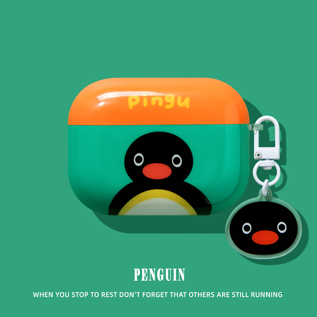 เหมาะสําหรับ airpods4 เคสป้องกัน airpodspro3 เคสป้องกัน pro2 เคสชุดหูฟังบลูทูธ Apple น่ารัก Penguin 