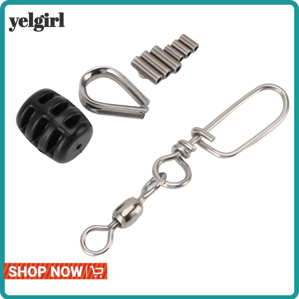 AGLYELGIRL Downrigger Stopper Kit, 360 หมุนสแตนเลส Downrigger Line Stopper ทนทานกับตกปลา Snap Swivel
